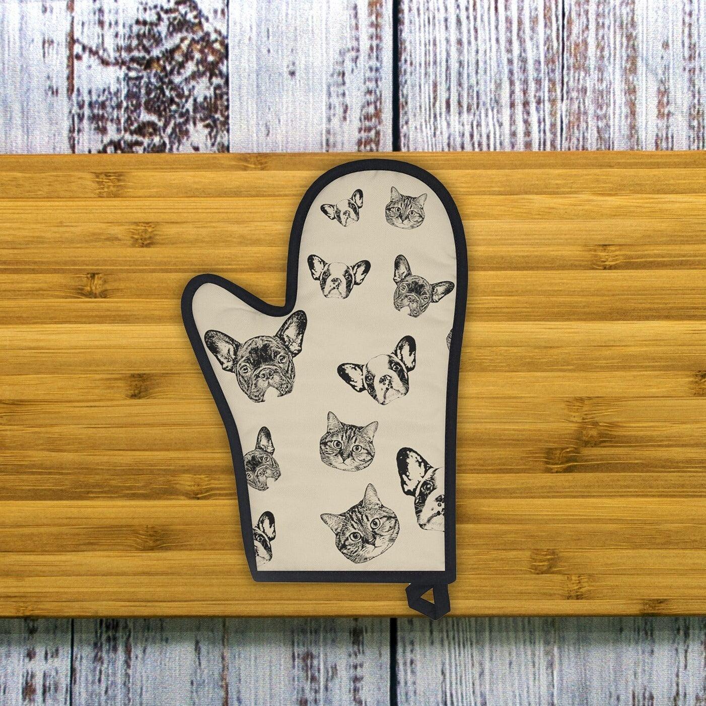 Custom Pet Face Pattern Oven Mitt Glove