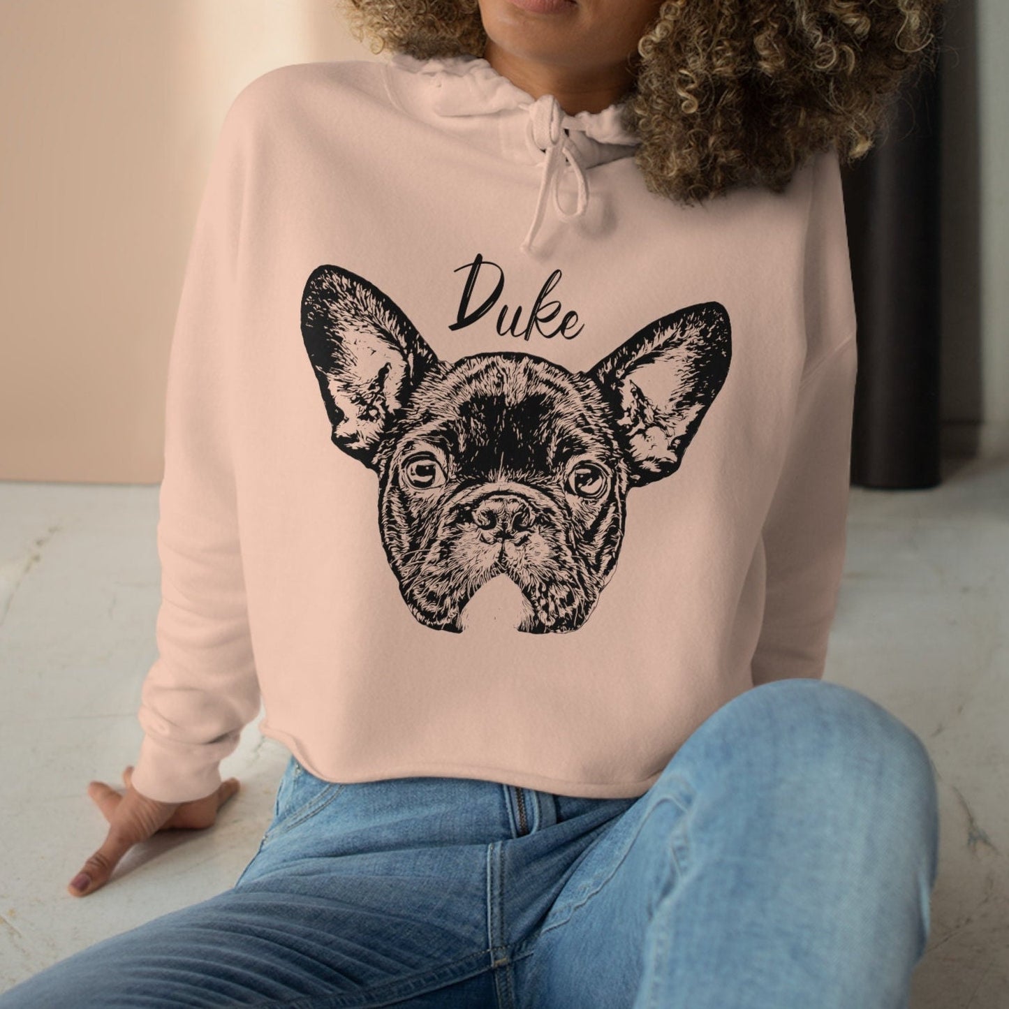 Custom Pet Crop Top Hoodie Sweatshirt