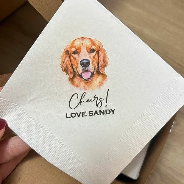 Custom Pet Cocktail Napkins colorful