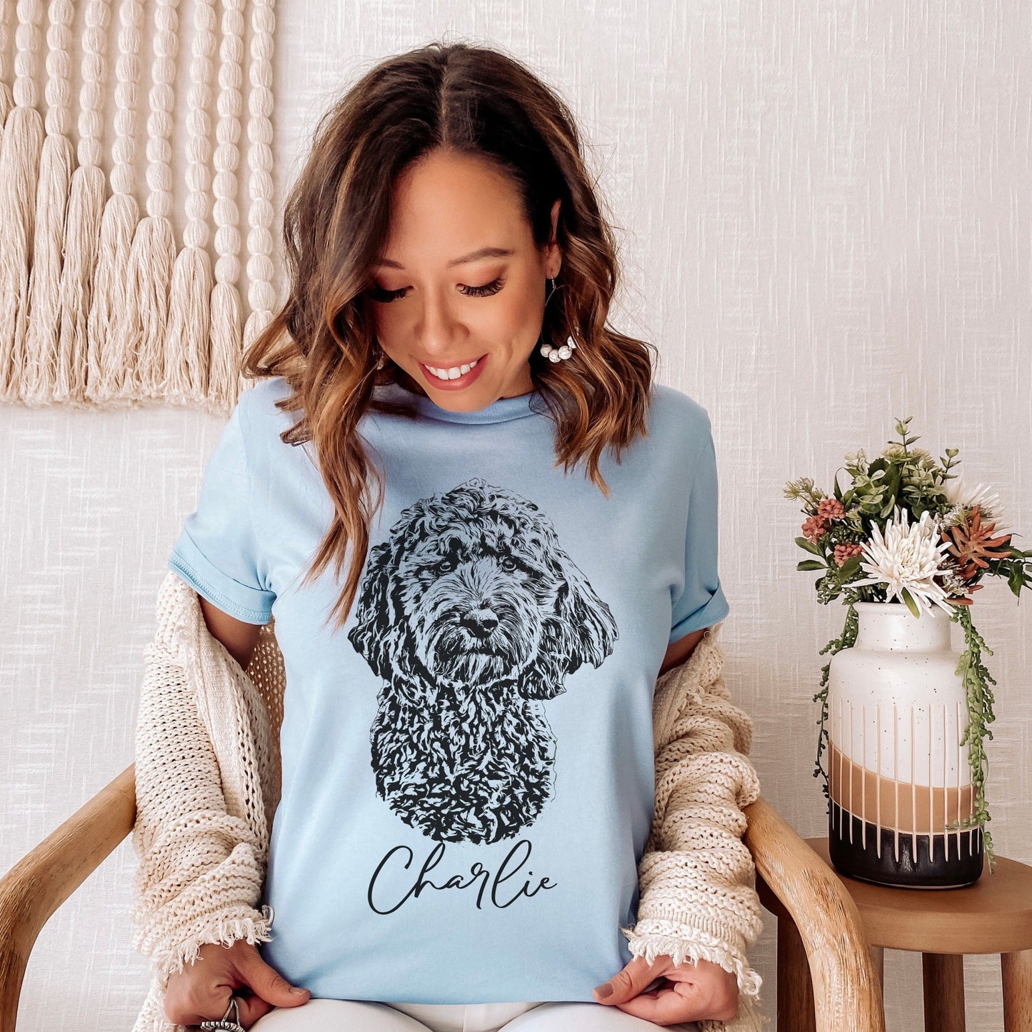 Custom Pet Full Body Portrait T-Shirt